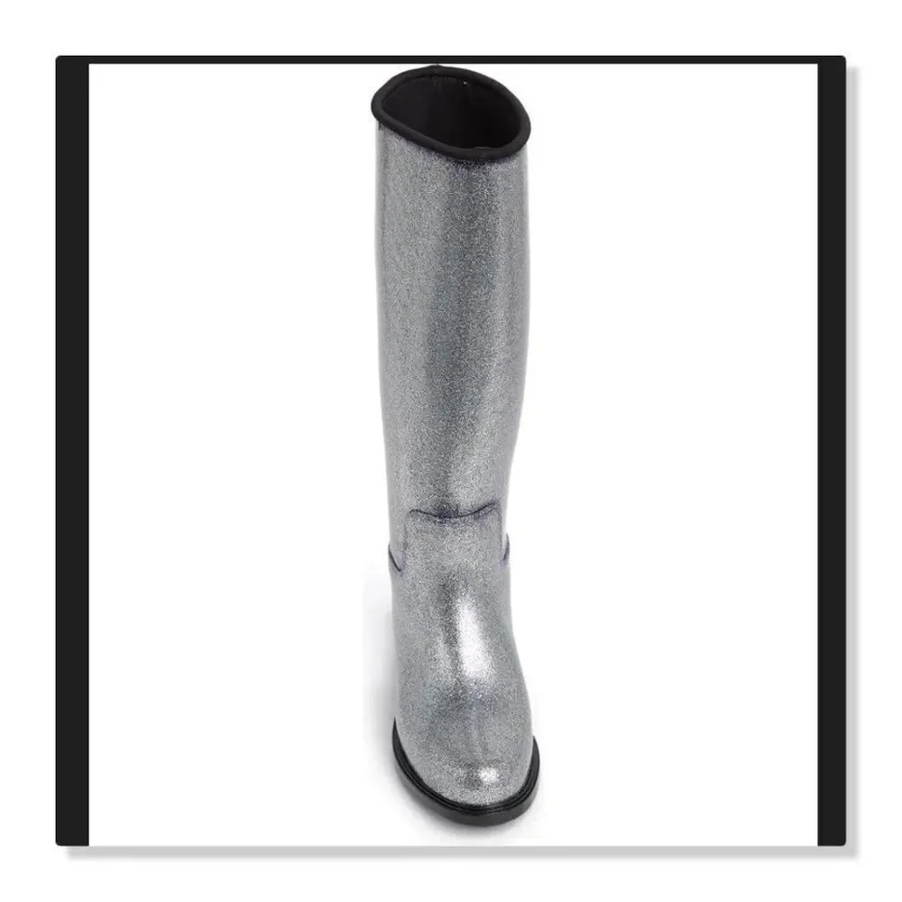 NEW! Melissa Thermal Seasonal Rainboot - size 6 in Silver Glitter